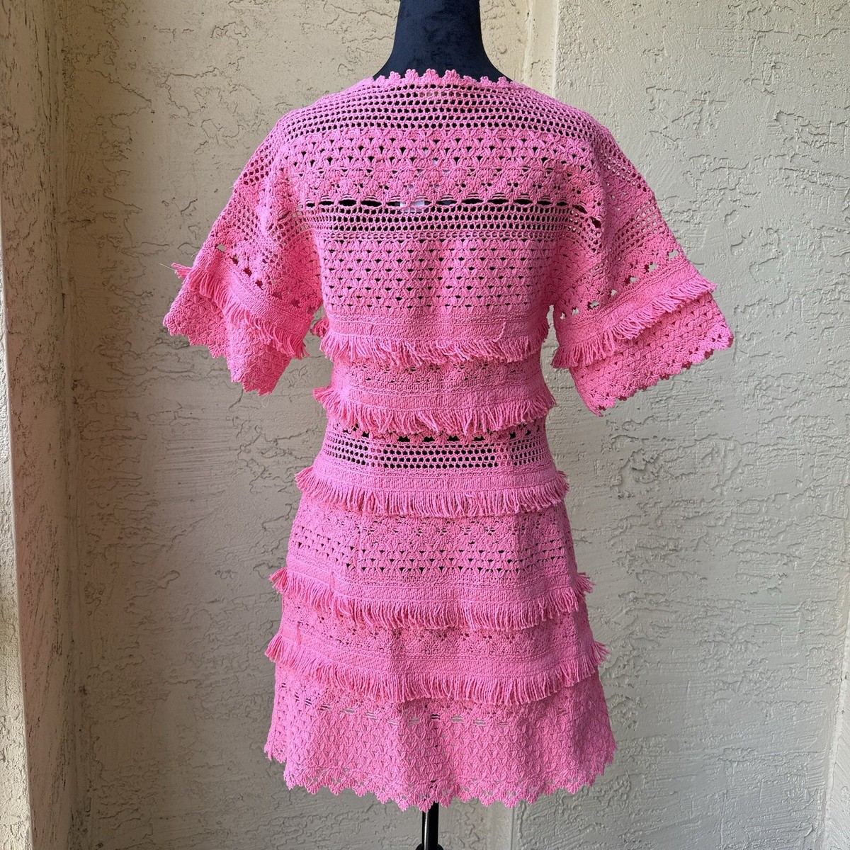 pink and orange knit dress Missoni // Orange & Multicolour Knit Dress – VSP Consignment main image 0