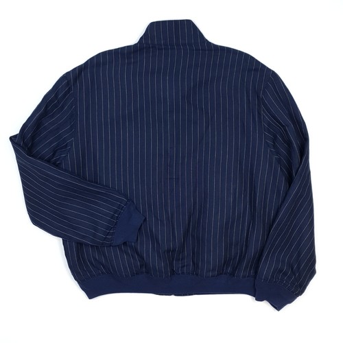Polo Ralph Lauren Linen Harrington Jacket 2XL Striped Navy Blue Bomber Summer - Picture 16 of 21