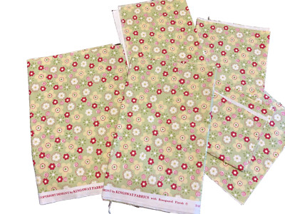 Flower Power Material Kingsway Fabrics MCM Six 6 Pieces See List