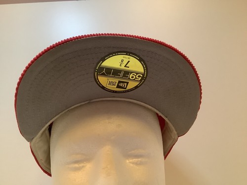New Era Corduroy St. Louis Cardinals Side patch 59Fifty Fitted 7 3/8 Hat Preowne - Picture 6 of 8