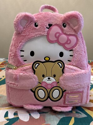 Loungefly Hello Kitty Mini Backpack Teddy Bear Treats Bag Sanrio New Amazon.com: Loungefly Sanrio Hello Kitty & Bear Mini  main image 3