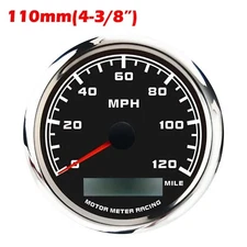 W PRO 4-3/8" 110mm GPS Speedometer 120 MPH Waterproof Car Marine Boat Harley