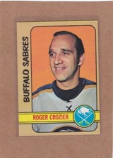 1972-73 O PEE CHEE HOCKEY ROGER CROZIER #50 SABRES EX *A29861
