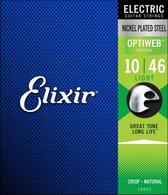 Elixir 19052 vernickelter Stahl Optiweb elektrisch, leicht, 10-46