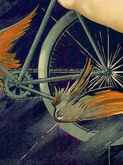 Póster de bicicleta Cycles Gladiator estilo vintage 1895 Art Nouveau - 24x32 Foto 2 de 3