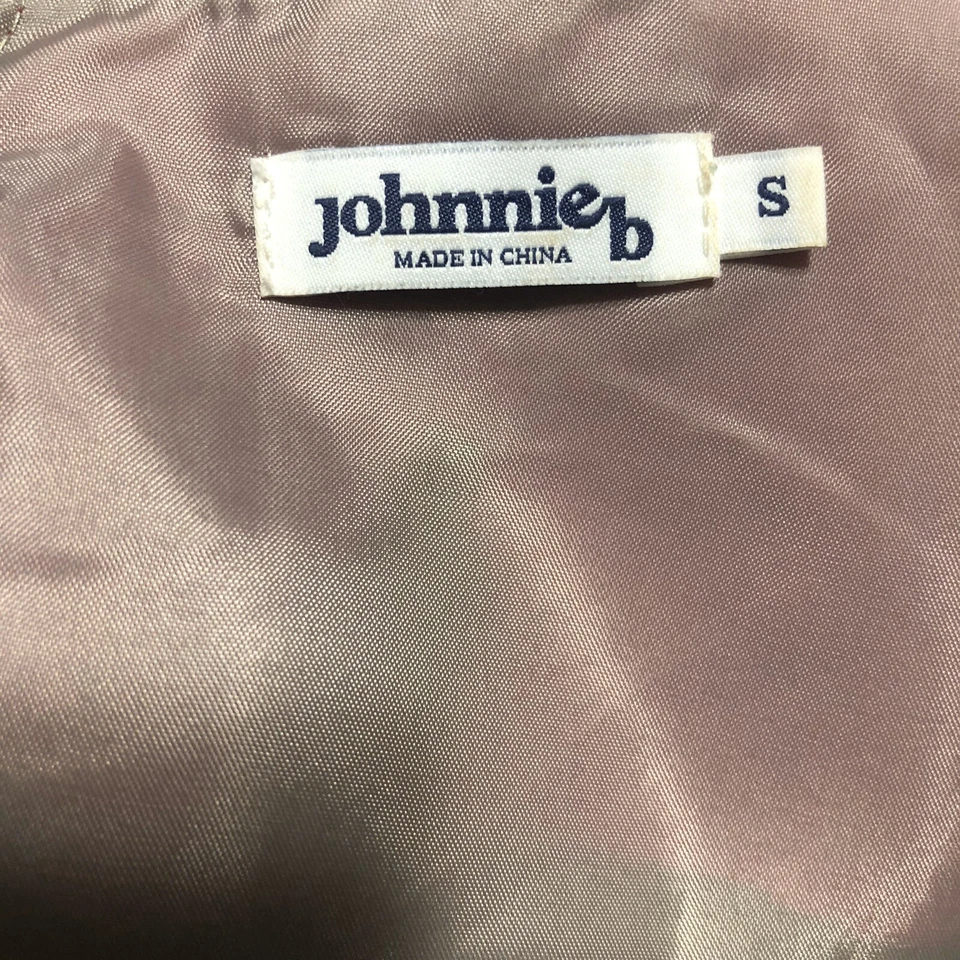 Vestido JOHNNIE B BODEN Niñas Azul Marino y Plata 100% Seda Talla Pequeña Foto 3 de 4