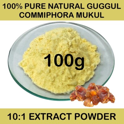 100% REIN - NATÜRLICH - GUGGUL - COMMIPHORA MUKUL - 10:1 EXTRAKT PULVER - 100g