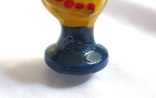 Gallo portoghese della fortuna dipinto a mano 3" souvenir usato in ottime condizioni - Foto 7 di 9