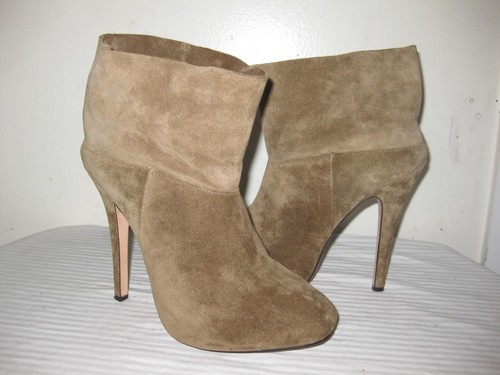 Max Studio Suede / Leather Taupe Booties Women's Shoes Size 9 M. - Picture 8 of 10
