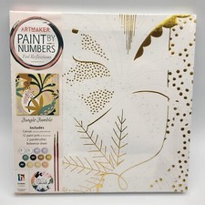 Artmaker Paint by Numbers Foil Reflections Jungle Jumble 10" x 10" Canvas