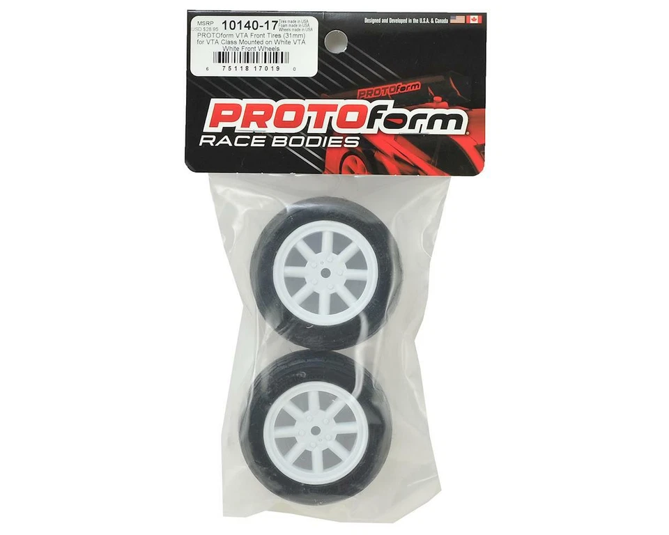 Protoform Vintage Racing Pre-Mounted Front Tire (2) (26mm) (White) [PRM10140-17] - Image 3 of 3