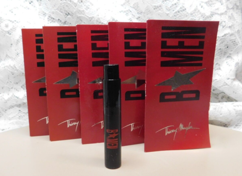 5x Thierry Mugler B MEN BMen Eau De Toilette Spray Sample .04 fl oz / 1.2 ml