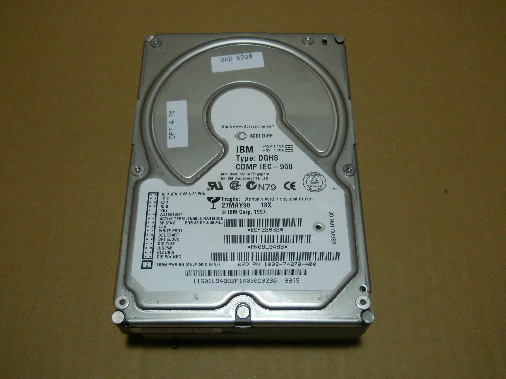 IBM Fast SCSI Internal Hard Disk Drives 3.5 in Form Factor for