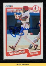 BAS 1990 Fleer Wax Box Bottoms Pedro Guerrero #C-11 BGS Authentic Auto READ 2k2