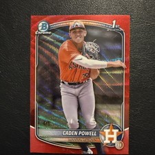 Caden Powell 2025 1st Bowman Chrome Red Wave 4/5