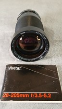 Vivitar for Pentax Macro Focusing Zoom Lense Vintage 1987 - 28-205 mm One Owner