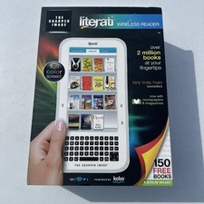 NEW Literati Wireless Reader Powered by Kobo Color Screen The Sharper Image 2010
