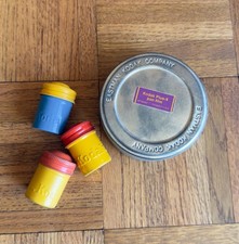 Vintage Kodak Film Canisters and Tin Set  Aluminum Kodak Plus-X Pan Film