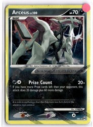 Arceus AR1/9 Holo Rare Platinum Arceus