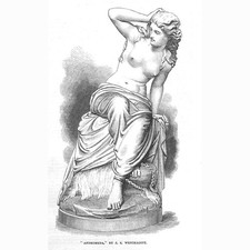 JAMES SHERWOOD WESTMACOTT Andromeda - Antique Print 1872