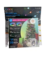 Enbrighten LED Color Changing Bubble Lights 2 x 29.5ft w/Remote 180 Bulbs