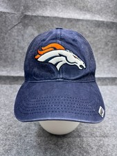 Denver Broncos NFL Team Apparel Hat Cap Strap Back Adult One Size Blue Cotton