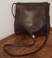 Kenneth Cole New York Leather Crossbody Bag – Dark Brown