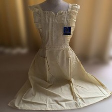 Yves Saint Laurent YSL Apron Logo Yellow Vintage Deadstock Not Used