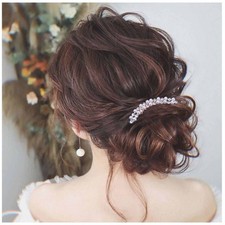 Crystal Bridal Hair Comb Gold Rhinestone Wedding Headpieces Pearl Hair Piece ...