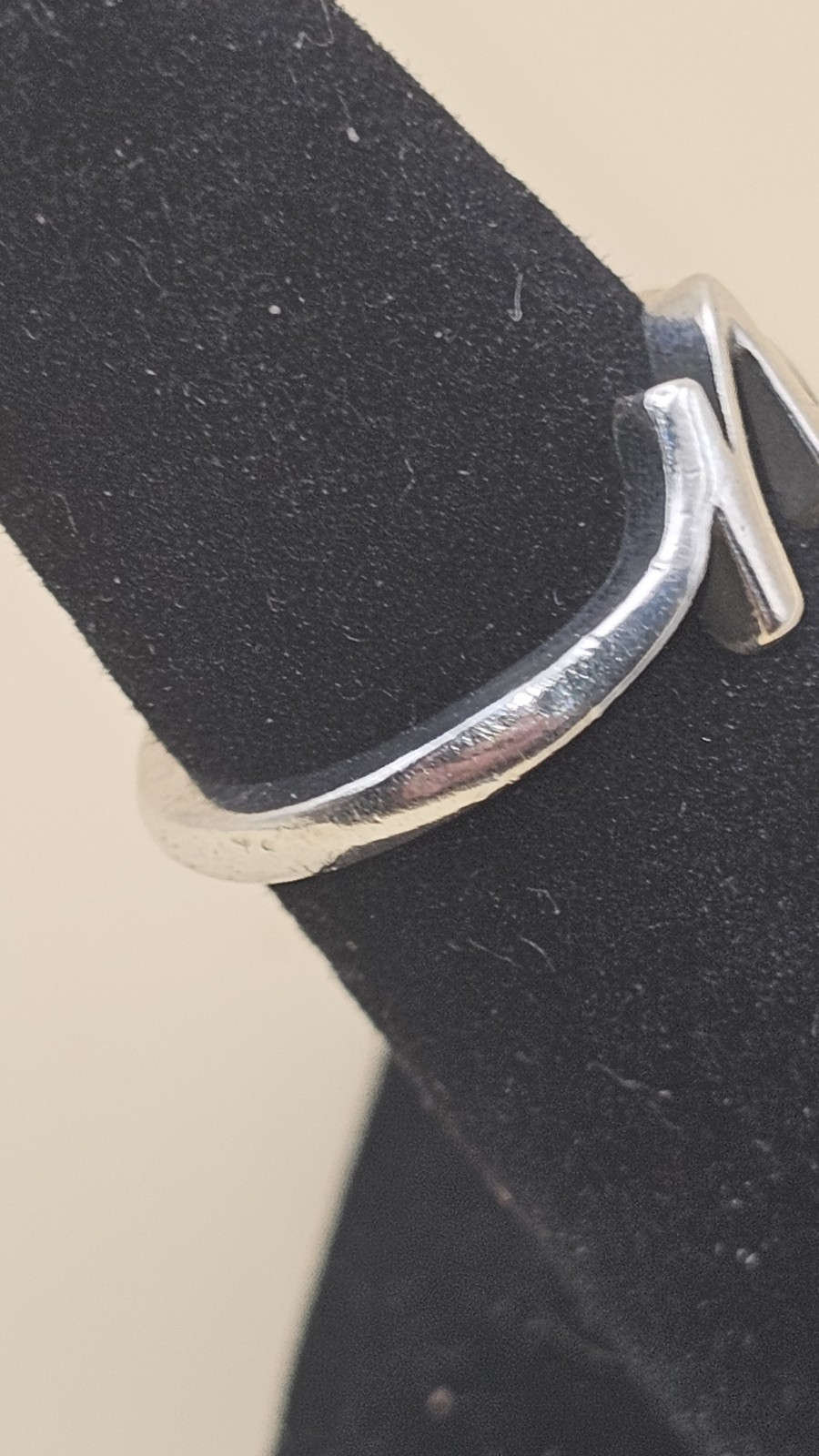 James Avery Script Initial Letter "N" Ring Sterli… - image 4