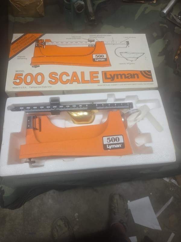 Vintage Lyman M-500 Powder Scale 500 Grain Capacity