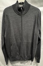 Bruno Magli Men  s Full Zip Knit Sweater 100 Merino Wool Size XL
