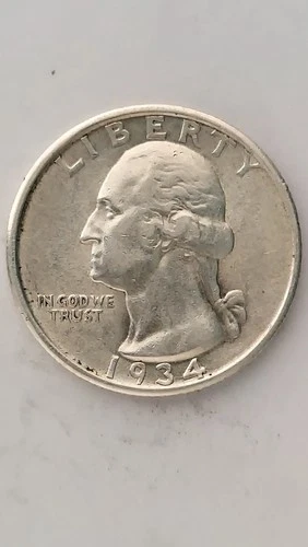 1934-P United States, About Uncirculated, Washington Quarter