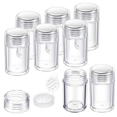 8 Stück 10 ml Gläser leere Make-up Behälter, 12 Löcher Sieb klar 