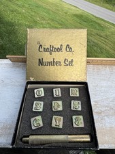 Vintage Craftool 8136 1/2 Number Stamp Set Complete w/ Box Handle