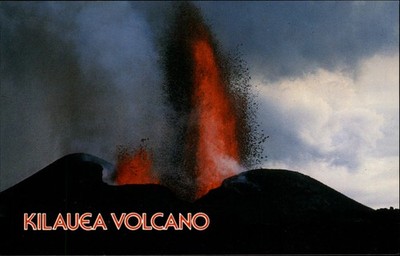 Kilauea Volcano Hawaii Volcanoes National Park HI vintage postcard m213
