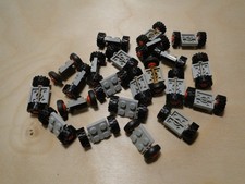 LEGO Vintage 1980s Wheels Tires Metal Axle Bl...