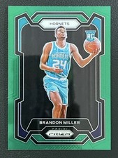 Brandon Miller 2023-24 Panini Prizm Green Prizm Base RC #152 -ye2