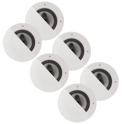 Acoustic Audio CSic64 Frameless In Ceiling Speakers with 6.5'' Woofers 3 Pair