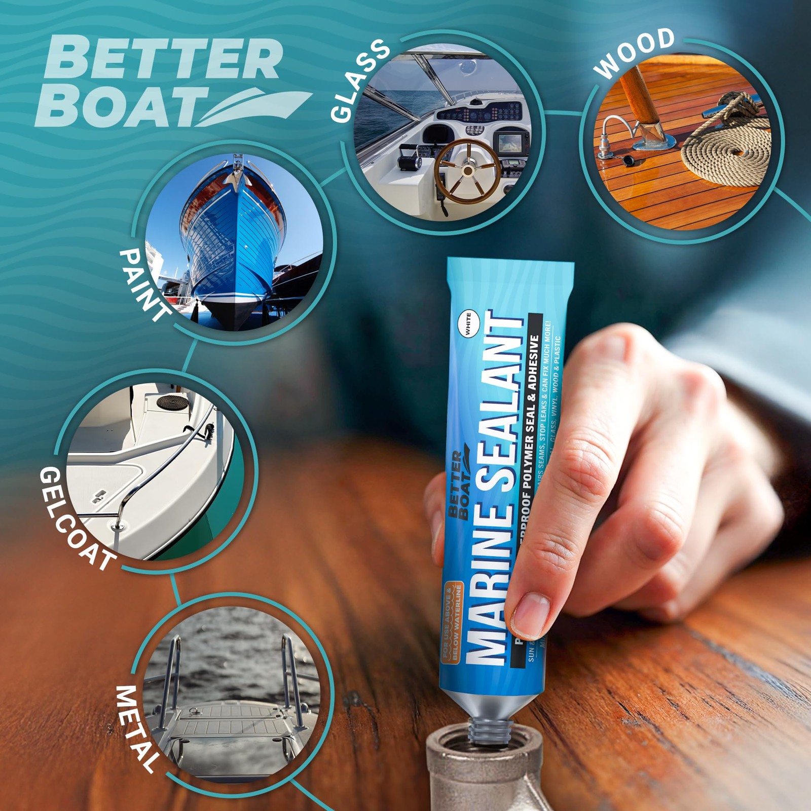 Marine Sealant and Adhesive, Waterproof Marine Grade Caulk, High-Temperature ...
