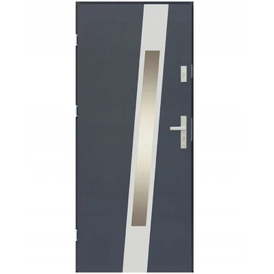Porte d'entrée d'appartement Stratus Elix 90 68 mm porte en acier porte... - Photo 1/4