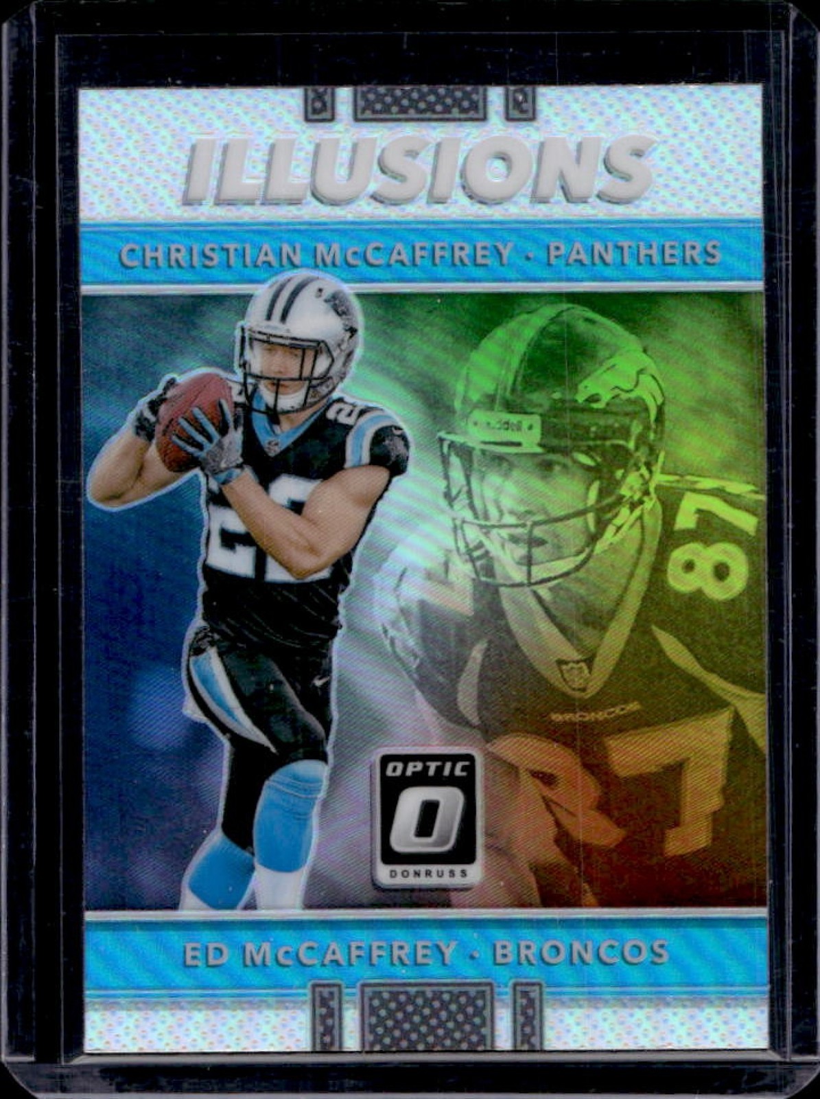 2017 Panini Donruss Optic Christian McCaffrey Ed Illusions RC #18 Rookie