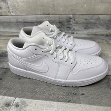 Nike Air Jordan 1 Low Triple White Sneaker DV0990-111 Women Size 12 / Men  s 10.5