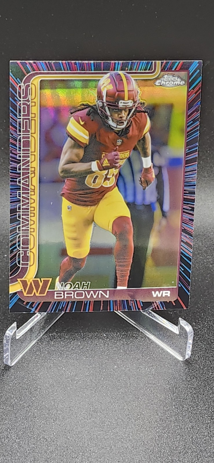 2025 Topps Chrome - Noah Brown #293 Neon Pulse Refractor