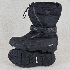 Sorel Kids Flurry Winter Snow Boots Size 6 Waterproof Insulated NY1885-016 Black