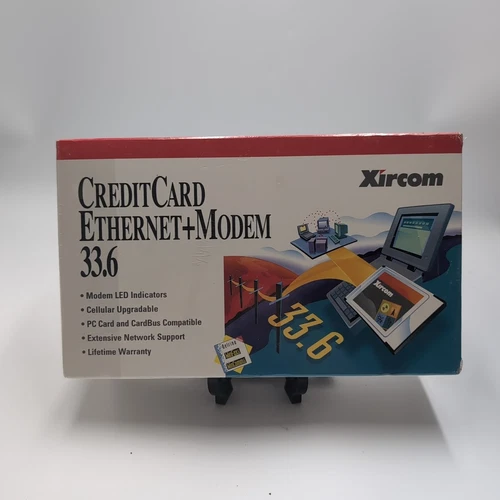 Xircom 33.6 Credit Card Ethernet modem New Sealed In Box