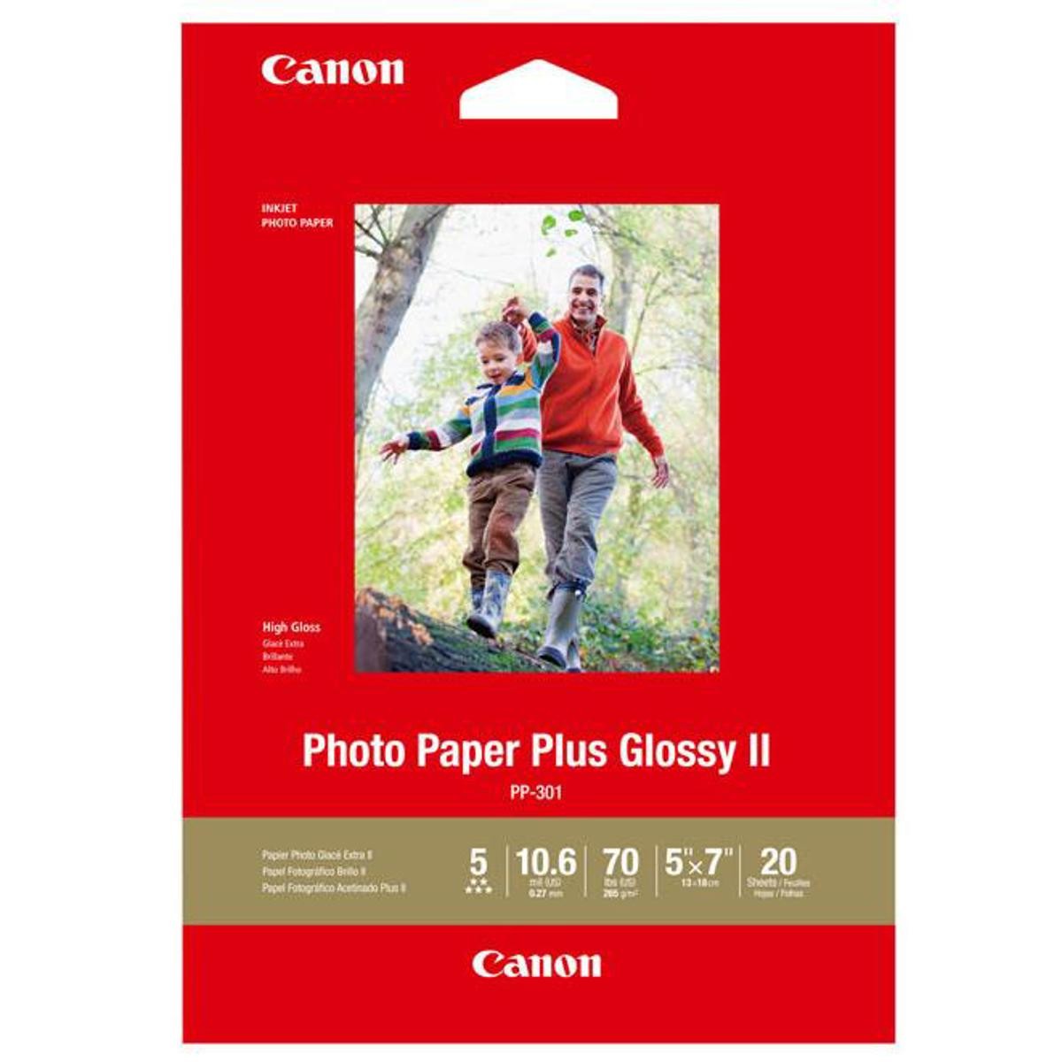 Canon PP-301 Photo Paper Plus Glossy II Inkjet Paper 106 mil 265 gsm 5x7 2 3290₽