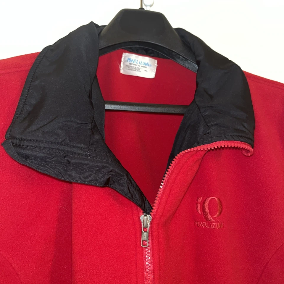 Vtg Pearl Izumi Men’s Red Full Zip Polyester Fleece Vest Size XL Zipper Pockets - Image 3 of 4