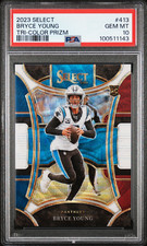 2023 Panini Select Suite Level Bryce Young #413 Tri-Color Prizm /149 (RC) PSA 10