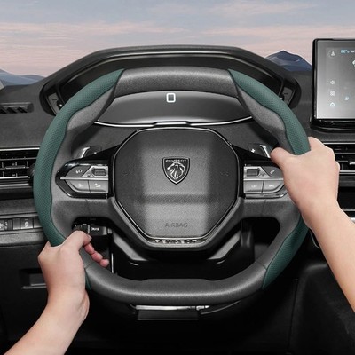 Auto Lenkradbezug Kohlefaser + PU Leder für Peugeot 3008 4008 5008